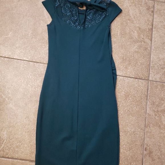 Maternity Dress XS H&M emerald green - Picture 3 of 6